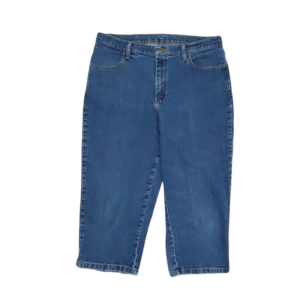 Riders by Lee Capri Women's size 16 Dark Wash Blue Denim Jeans